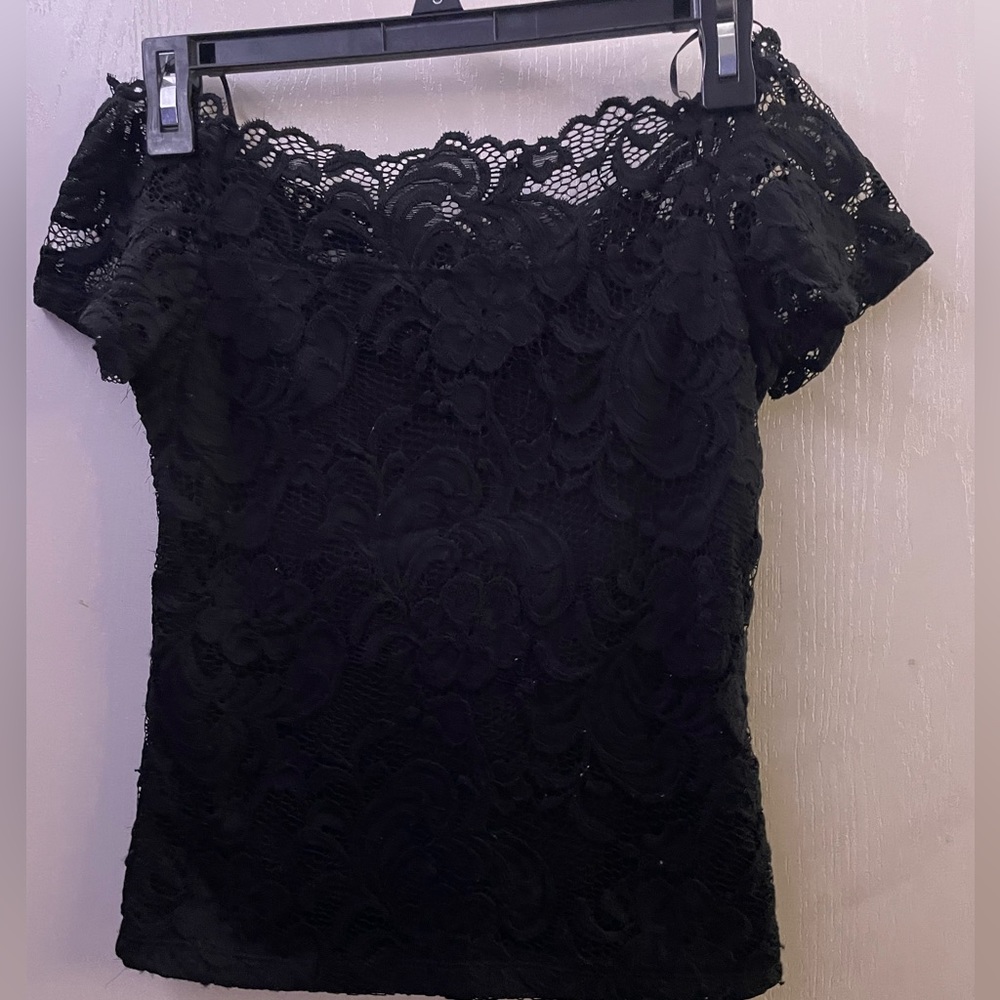 Black lace shirt